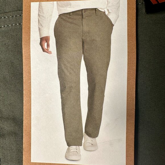 Eddie Bauer Men's Canvas Utility Work Pant Size 34X32 Green Stretch Durable NEW - Picture 2 of 13